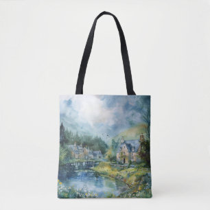 Bolso De Tela Un pueblo escocés tranquilo