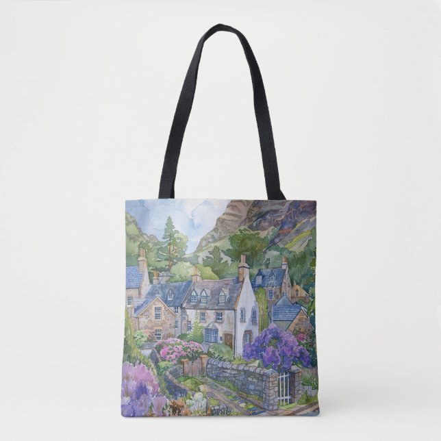 Bolso De Tela Un pueblo escocés tranquilo (Anverso)