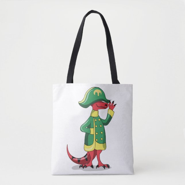 Bolso De Tela Un Rex De Tyrannosaur Personalizado Vestido Como N (Anverso)