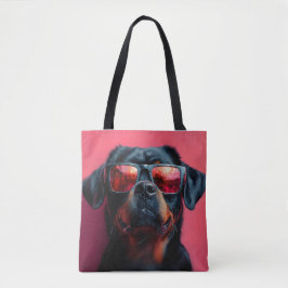 Bolso De Tela Un rottweiler genial con gafas de sol