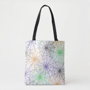 Bolso De Tela Un simple patrón web de araña de Halloween