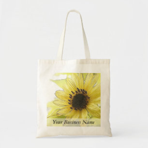 Bolso De Tela Un solo girasol amarillo limón