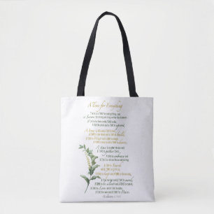 Bolso De Tela Un tiempo para todo - Ecclesiastés 3: 1-8