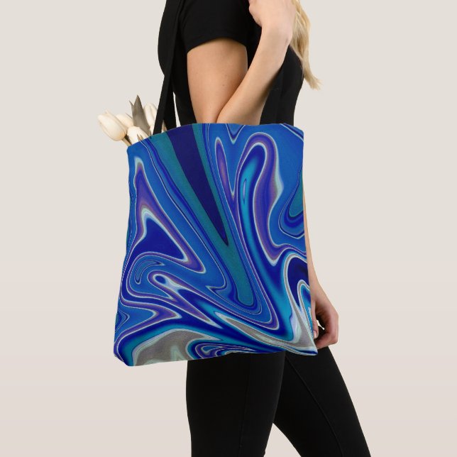 Bolso De Tela Un toque de azul (Detalle)