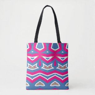Bolso De Tela Un tote de patrones multicolor y vibrante