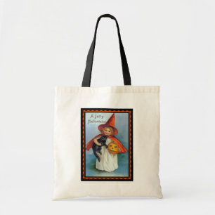 Bolso De Tela Un Tote de tela de bruja de Halloween