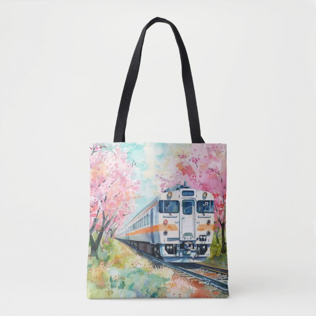 Bolso De Tela Un tren en primavera (Anverso)