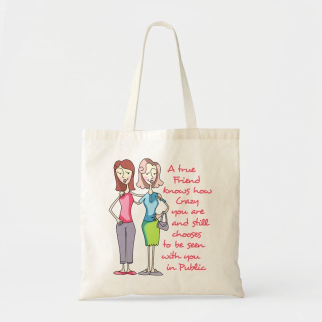 Bolso De Tela Un verdadero amigo (Frente)