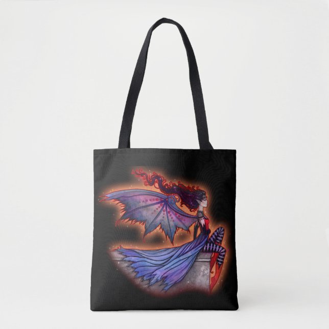 Bolso De Tela Un Viento Malvado Arte De Vampiros Góticos (Anverso)