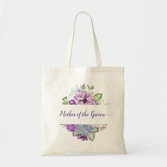 Bolso De Tela Una acuarela ultravioleta madre del Tote Groom (Frente)