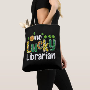 Bolso De Tela Una bibliotecaria afortunada en el día de San Patr