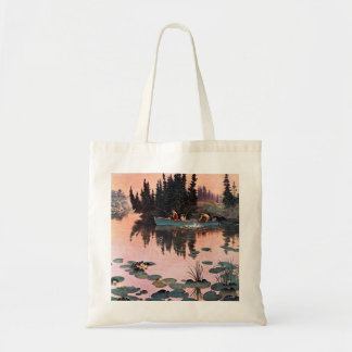 Bolso De Tela Una buena captura por John Clymer