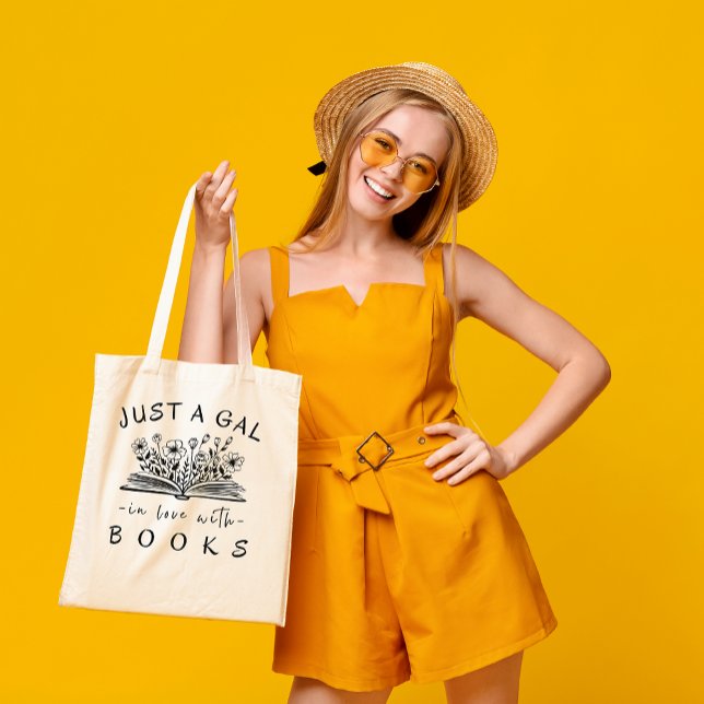 Bolso De Tela Una chica enamorada de libros de estilo cotidiano (Subido por el creador)