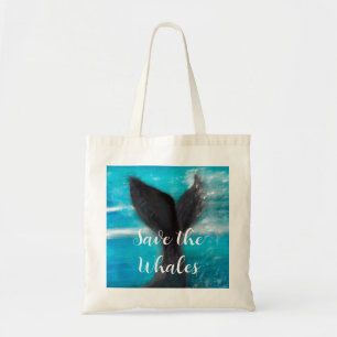 Bolso De Tela Una cola de ballena - Salven a las ballenas