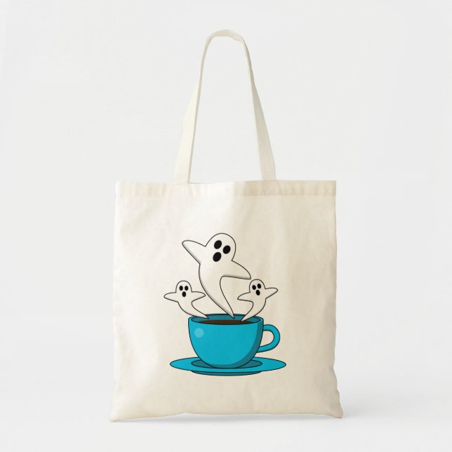 Bolso De Tela Una copa de café para fumar fantasma (Frente)