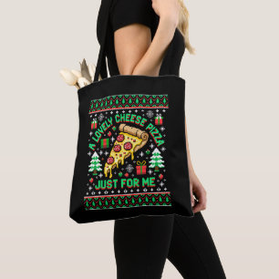 Bolso De Tela Una encantosa pizza de queso solo para mí Navidad 