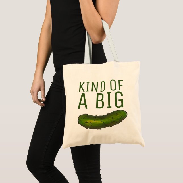 Bolso De Tela Una especie de "Big Dill" (Deal) Green Pickle Food (Anverso (producto))