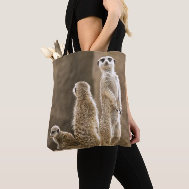 Bolso De Tela Una familia de Meerkats (Detalle)