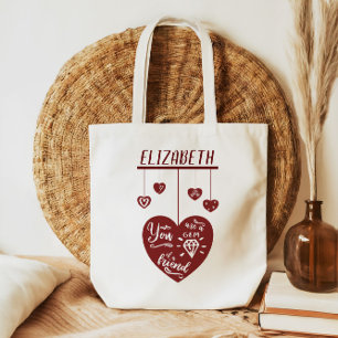 Bolso De Tela Una Gema De Un Día de San Valentín De Corazón Amig