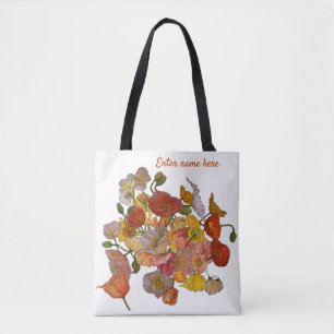 Bolso De Tela Una hermosa y brillante acuarela de adormidera