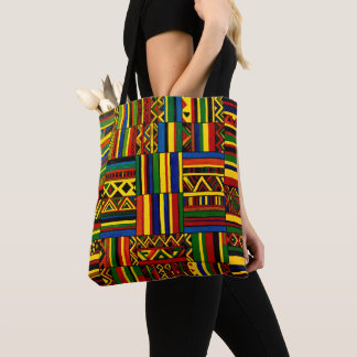 Bolso De Tela Una interpretación estilizada de la estampa "Kente