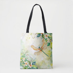 Bolso De Tela Una libélula de primavera