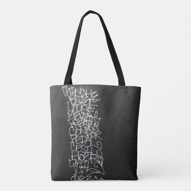 Bolso De Tela una lista de nuestros chicos (Reverso)