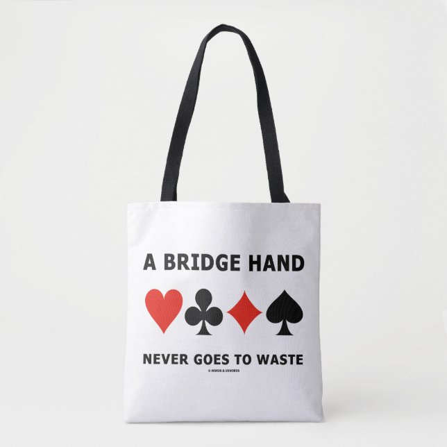 Bolso De Tela Una Mano Puente Nunca Va A Desperdiciar Cuatro Tra (Anverso)