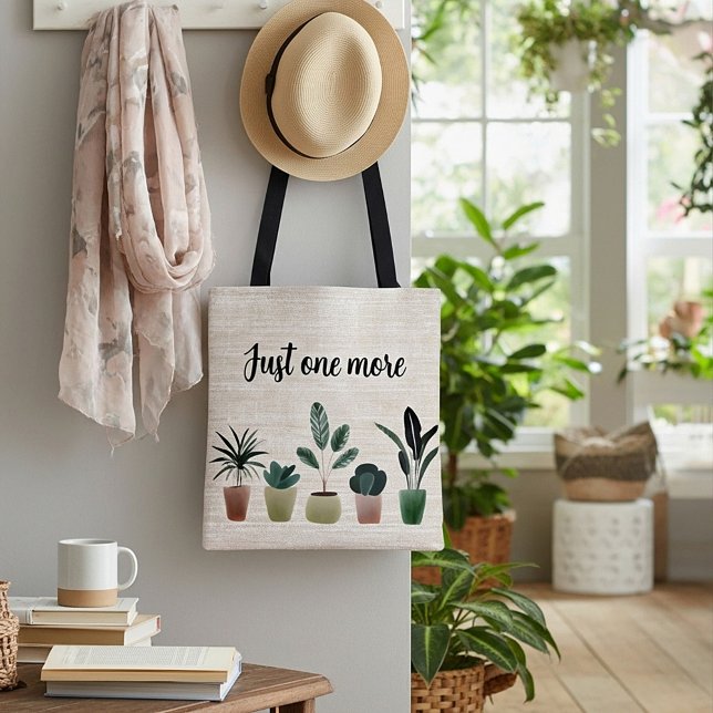 Bolso De Tela Una más, señora de planta, apariencia de lienzo (Subido por el creador)