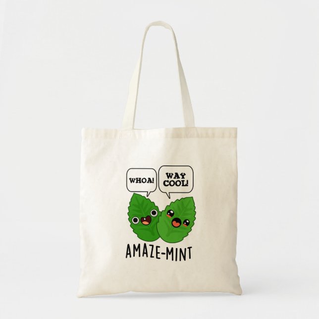 Bolso De Tela Una menta divertida para la menta de la Amaze deja (Frente)