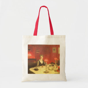 Bolso De Tela Una mesa de comedor por la noche por John Singer S