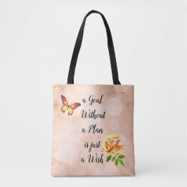 Bolso De Tela Una meta sin un plan es apenas un deseo