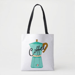 Bolso De Tela Una moka de café italiana