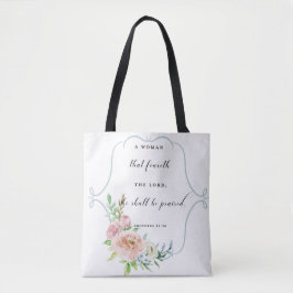 Bolso De Tela Una mujer ese Feareth el tote de señor Proverbs 31