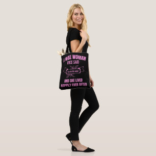 Bolso De Tela Una mujer sabia dijo que estoy fuera