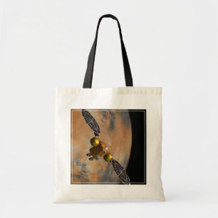 Bolso De Tela Una nave espacial orbitando Marte.