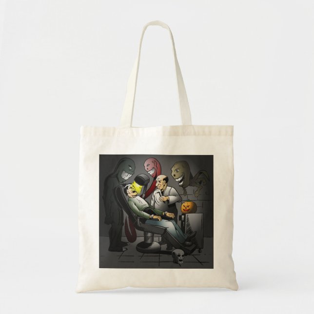 Bolso De Tela Una noche de Halloween en el dentista (Frente)