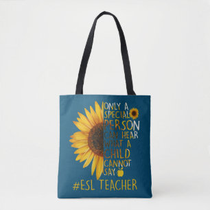 Bolso De Tela Una persona especial del docente de Sunflower ESL