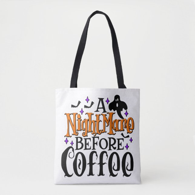 Bolso De Tela Una pesadilla antes del café (Anverso)