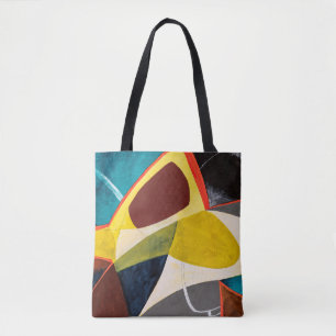 Bolso De Tela Una Pintura De Acuarela Abstracta Modernista.