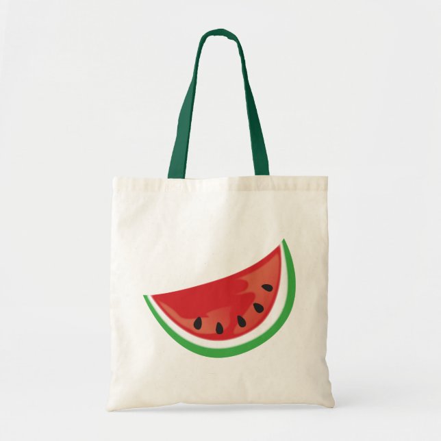 Bolso De Tela Una rebanada de sandía jugosa (Frente)