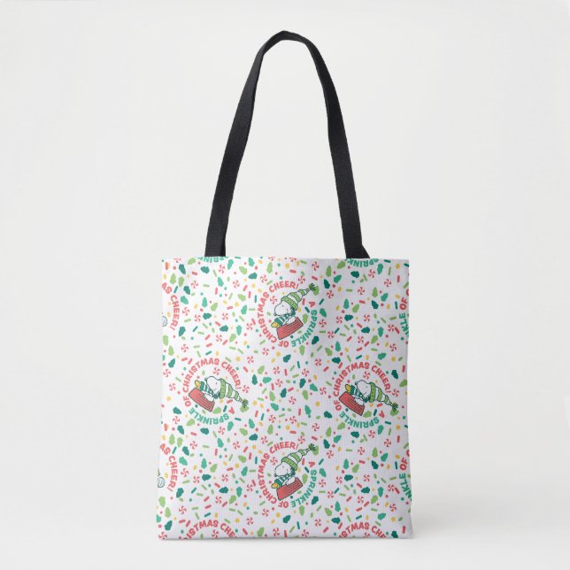 Bolso De Tela Una salpicadura de Navidades Patrón de Alegría (Anverso)