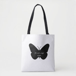 Bolso De Tela Una simple cita en una simple mariposa
