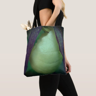 Bolso De Tela Una sola dama blanca resbaladora Orquídea se acerc