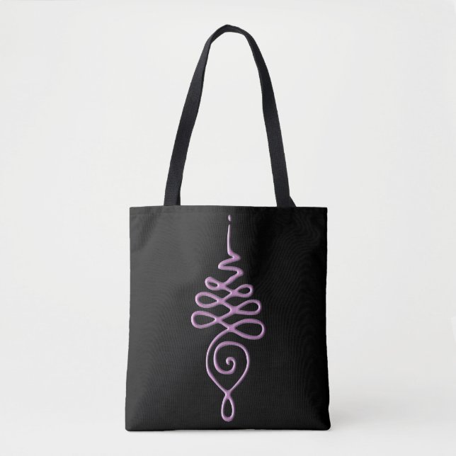 Bolso De Tela Unalome Rosa (Anverso)