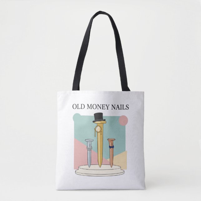 Bolso De Tela Uñas de dinero antiguo (Anverso)