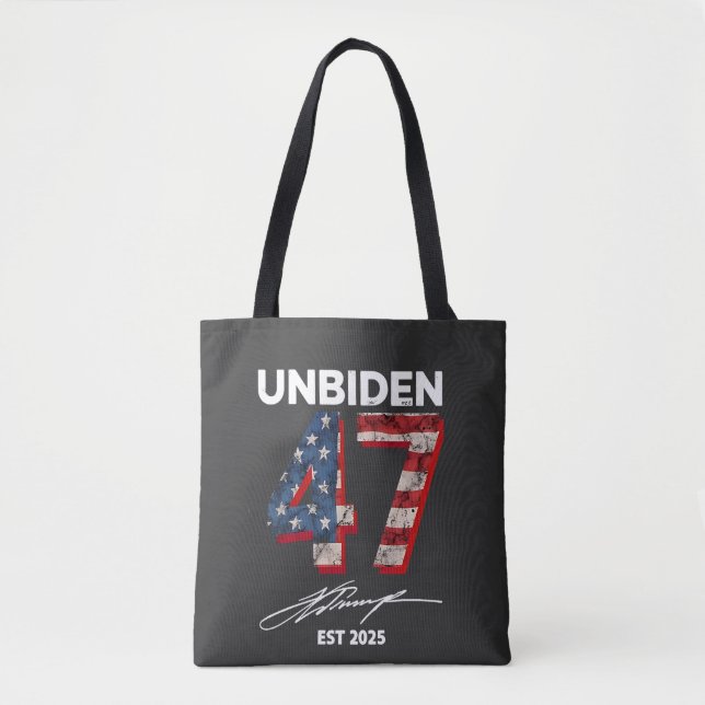 Bolso De Tela Unbiden 47 Trump Este. 4 De Julio De 2025 (Anverso)