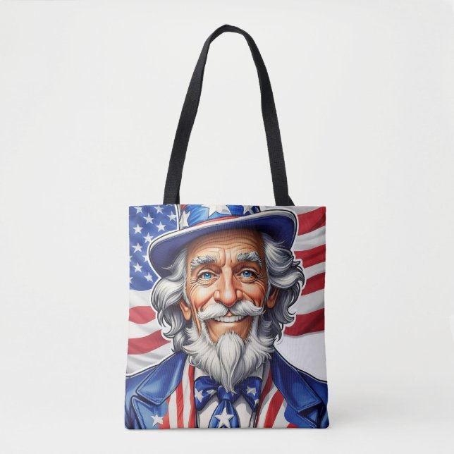 Bolso De Tela Uncle Sam USA (Anverso)