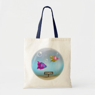 Bolso De Tela Under the Sea - Fish Bowl Design - Tote Bag