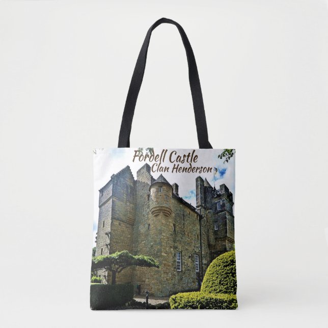Bolso De Tela Único Clan Escocés Henderson's Fordell Castle (Anverso)